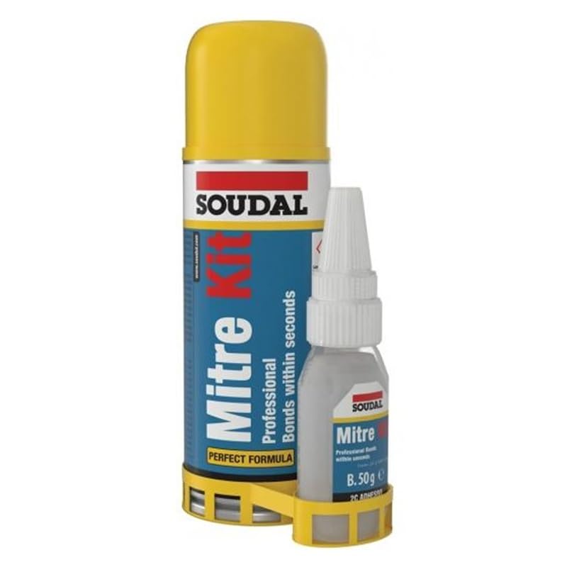Soudal 2C   Kit de pegamento superadhesivo profesional (50 g, ciano y activador de 200 ml)