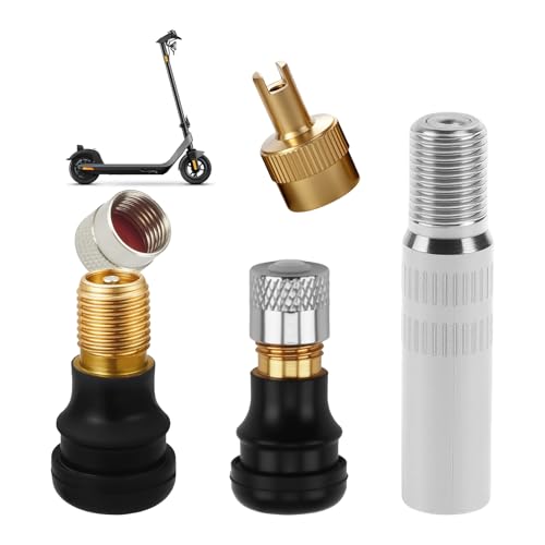 válvula Tubless y adaptador de extensión para scooter eléctrico, para Xiaomi Scooter, para Ninebot Max G30, para Segway Mini, válvula antirretorno antifugas, extensión