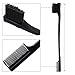 BBTO 10 Pcs Edge Brush 2-in-1 Double Sided Hair Edges Brushes and Combs Combo Pack, Smooth Grooming and Edge Control (Rose and Black)
