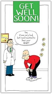 Funny Get Well Soon Card, Heart, Get Well, Funny, Humour, Greetings Card.