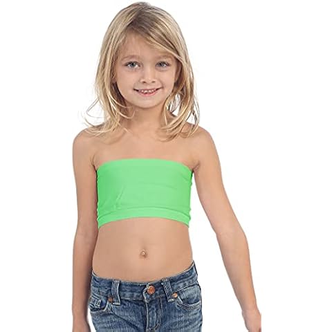 Kurve Girl's Neon Green Bandeau Bra Cover