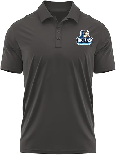 Camisa polo deportiva oficial de la NCAA Collegiate para hombre, de manga corta, logotipo en el pecho izquierdo, colección carbón