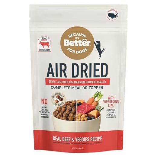 Because It’s Better Slow Baked & Air Dried Dog Food - Real Beef & Veggies - Complete & Balanced Dry Dog Food - Grain Free, High Protein, Natural Nutrition for All Life Stages, 1 lb Bag