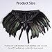 Bcxfbxd Gothic Feather Epaulet Shrug Shoulder with Strap Black Shawl Collar Costume Accessories for Halloween Cosplay Party