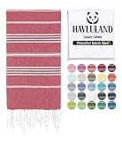 HAVLULAND Turkish Beach Towel 100% Cotton Oversized 71x39 Turkish Bath Towels Sand Free Beach Towels