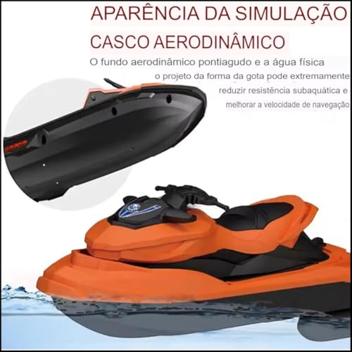Kit 2 Motos Aquáticas de Controle Remoto, Jet Skis, Brinquedos para Piscinas e Lagos, Lanchas Rápida