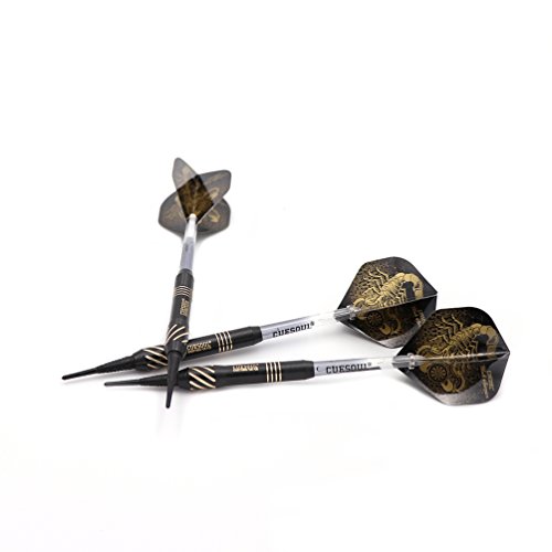 Black Scorpion Cuesoul 16 Grams Deluxe Soft Tip Darts Set With Luxury Case（Hx-Stl-B2305+D602） #TOP3