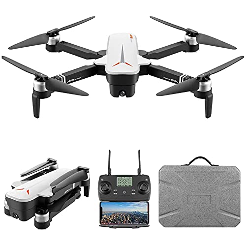 FMHCTN Drone GPS con cámara 4K para Adultos, 5G WiFi Drone RC sin escobillas, Posicionamiento de Flujo óptico, Modo sin Cabeza, Retención de altitud, Sígueme Cuadricóptero RC Plegable con Bolso