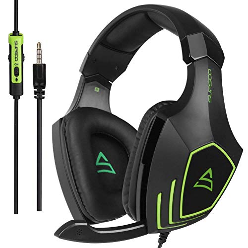 PS4 Headset, G820 Stereo Gaming Headphones，3.5mm Wired Over Ear Noise Cancelling Gaming Headset