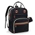 Tuwubi Diaper Bag Backpack, Baby Essentials Travel Tote Bag, Multi function Waterproof Backpacks, Travel Essentials with Stroller Straps & Pacifier Case - Black