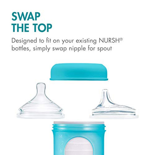 Boon NURSH Reusable Silicone Baby Bottles with Accessories Bundle — 3 Count