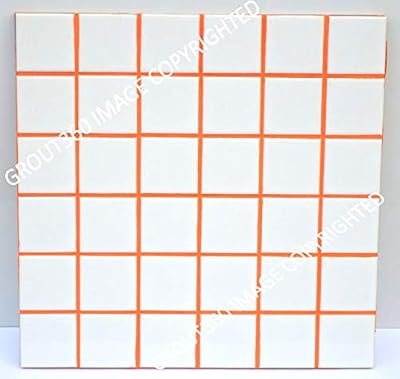 Grout 360 Electric Orange Sanded Tile Grout for Tile Installation Jobs. Use on Floors, Walls, Back Splashes, Showers, and Mosaics. (5)