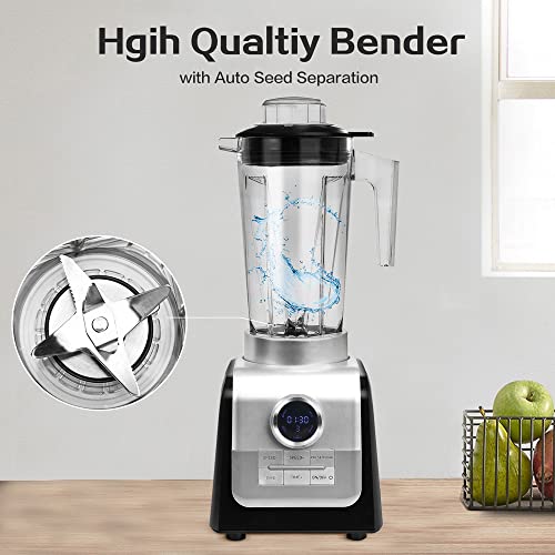 Potlimepan Professional Countertop Blenders, 1300W & 72 Oz Smoothie Maker Blender, Stainless Steel Blades Blenders For Kitchen, Ice Crushing, Juicer, Smoothie, Soymilk, Silver #TOP2