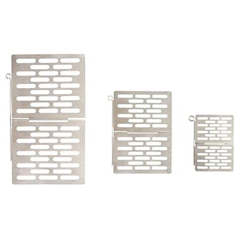 Rayeeley Folding Campfire Grill 304 Stainless Steel Grate, Heavy Duty Portable Camping Grill Backpack Cooking Barbecue Stove Rack for Outdoor Fire Cooking BBQ Camping, Hiking (Small) Cover