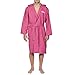 Produktbild arena Unisex Mikrofaser Bademantel Zeal (Leicht, Schnelltrocknend, Große Kapuze, Bindegürtel, 2 Taschen), Fresia Rose-White (901), XL