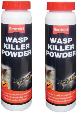 SK INFINITY | Rentokil Wasp Nest Killer Powder Wasps Nests in & Around The Home & Garden Fast Action in 24 Hours 150g (2 - Packs)