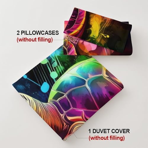 Drap-housse tortue de mer microfibre housse de matelas imprimée 3D - 8