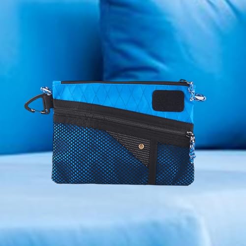 Carrying Bag Storage Bag Portable Wear-resistant Coin Purse Shopping Wallet for Traveling Hiking Mountaining Climbing, Blue3