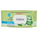 MALIZIA | Salviette Multiuso Aloe e Tè Verde, 12x72pz