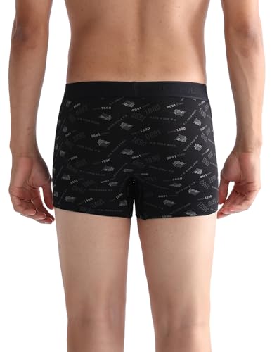 Image of U.S. Polo ASSN. Mens OET16 Cotton Stretch Brand Printed Underwear Trunks - Pack of 2