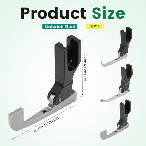 Set de 3 pies prensatelas especiales para lentejuelas y cuentas miniatura 2