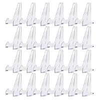 24Stück Kartenständer Acryl Klein,Staffeleiständer,Display Staffelei,Aufsteller Medaillenhalter Karten Ständerm,Kunststoff Staffeleien,Münzhalter Transparenter Halter für Münzen/Taschenuhren/Medaillen