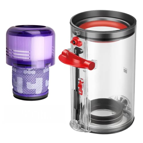 Image of Dust Bin Replacement for Dyson V11 V15 SV14 SV15 SV17 SV28 SV22 SV47 Cordless Vacuum Cleaner, Large Clear Canister Dust Bin Spare Parts with HEPA Filter, Restore Suction Power