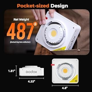 Godox ML100R RGB LED Luce Video 100W CCT 1800K-10000K con Controllo tramite APP 14 Effetti Creativi