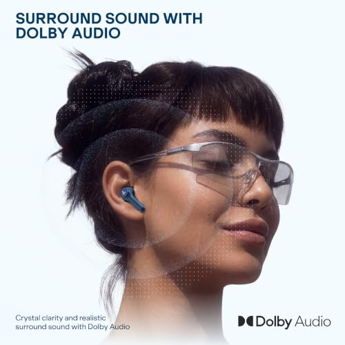 Image of boAt Airdopes Prime 800D, Surround Sound by Dolby Audio, Up to 45H Battery, Quad Mic AI-ENx, 11mm Drivers, ASAP Charge, in-Ear Detect,App Support Wireless Bluetooth TWS Earbuds with mic(Royal Blue)