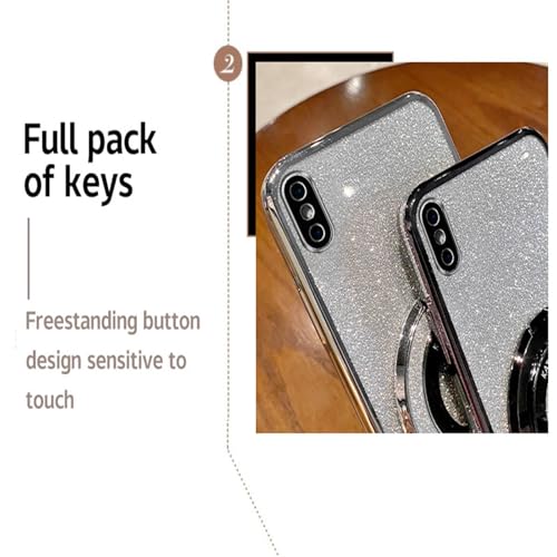 Coque pour iPhone Xs Max compatible MagSafe antichoc TPU violette avec support