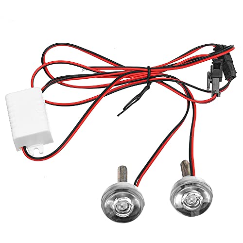 WZhen 12V Motocicleta Led Matrícula Luz Freno Estroboscópica Flash Tail Decoración Linterna - Verde