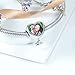GNOCE Heart Personalized Photo Pendant Dangle Charm 925 Sterling Silver Engravable Custom Birthstone Heart Charms Fits Bracelet/Necklace For Women Mother's Day Gift (Mom)