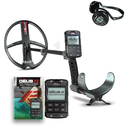 XP Metal Detectors Deus II - Waterproof and multifrequency, with 13x11" FMF coil, remote control, WS6 wireless headphones & S-Telescopic stem (DEUS2-34FMFRCWS6EG) option