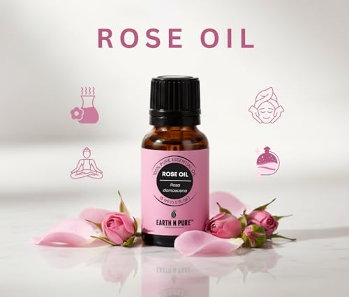 Image of Earth N Pure Rose (Gulab Oil) Essential Oil Natural and Therapeutic Grade 250 ml