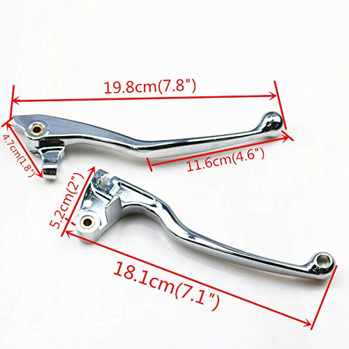 Palanca de freno cromada delantera compatible con Yamaha XVS400 Drag Star 1996-2002 3