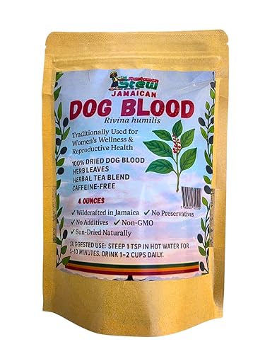 Dog Blood Bush Tea 4oz - Jamaican Wildcrafted Herbal Tea | Traditional Caribbean Bush Medicine | Caffeine Free Wellness Tea | RastaMan Stew
