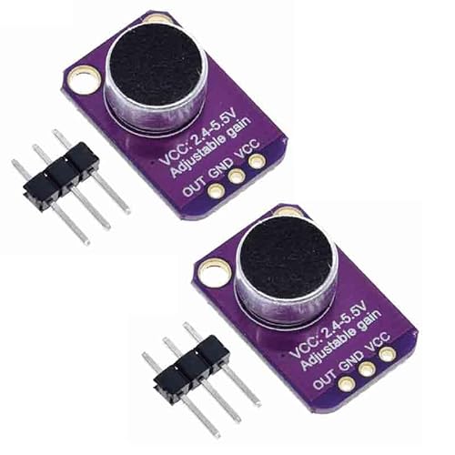 2Pcs GY-MAX4466 Sound Sensor Electret Microphone Amplifier Microphone Tunable Amplifier Module