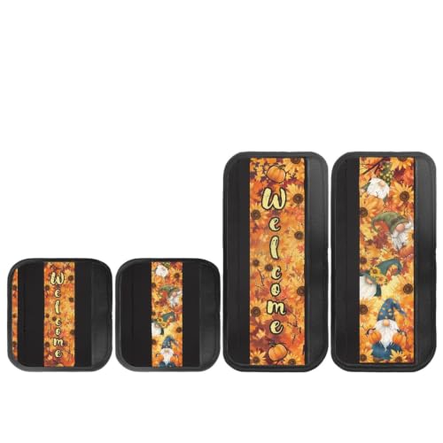 Image of Dreaweet Fall Sunflower Gnome Print Refrigerator Handle Covers Set of 4