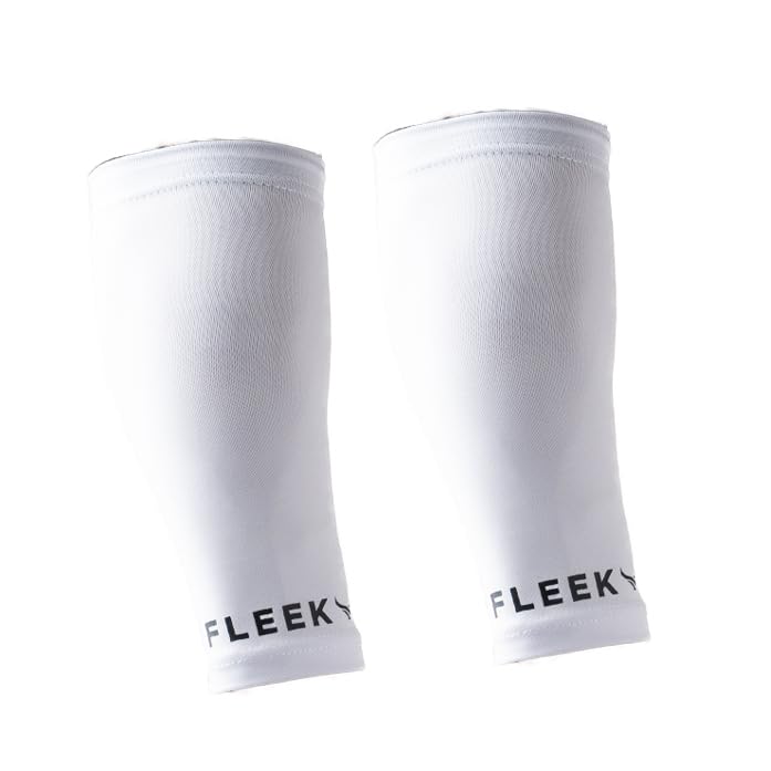 Amazon.co.jp: [FLEEK] フォアアームスリーブ ホワイト 着圧