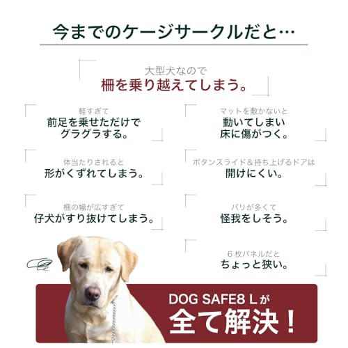 ノーブランド品 犬 ケージ サークル ゲージ ペットサークル ペットケージ ペットゲージ ペットフェンス 8枚セット 犬用 ゲージ ドッグケージ ドッグサークル ベビーゲート 小型犬 中型犬 大型犬 LM-PF04 (ライトグレージュ) の商品画像 2