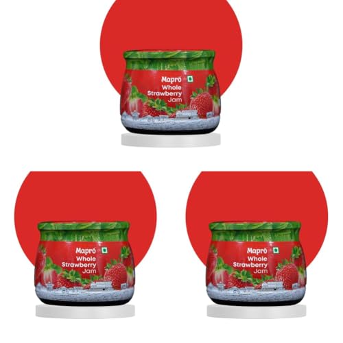 Image of Mapro Whole Strawberry Jam, 1kg (Pack of 3)