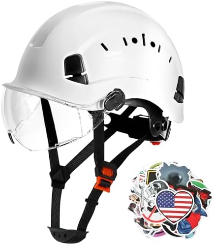 AOLAMEGS Construction Safety Hard Hat with Visor-ANSI Z89.1 OSHA ...