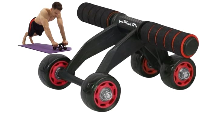 yeMaaR’s AB Roller 4 wheel Abdominal Exerciser Home Workout 6 Pack Abs belly Exercise for Home Gym (B0CLGFMBFQ) Amazon Price History, Amazon Price Tracker