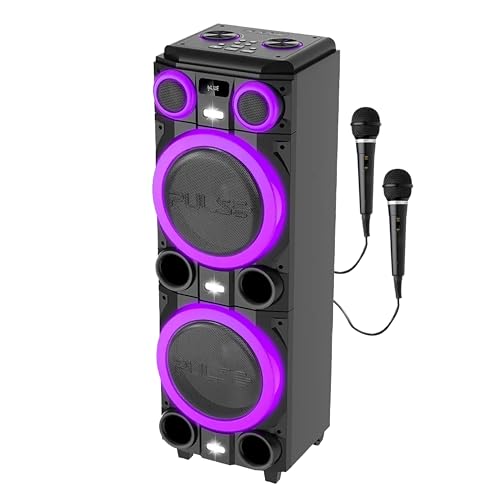 Caixa de Som Torre Pulse SP518 Double 10 TWS Bluetooth 2000W - 2 Mic