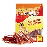 Jungle Calling Duck Wrapped Bones Dog Treats, Made with Real Meat & Cartilage, Rawhide Free Dogs Snacks,Healthy, Easily Digestible, and High Protein Chews Bone Treat