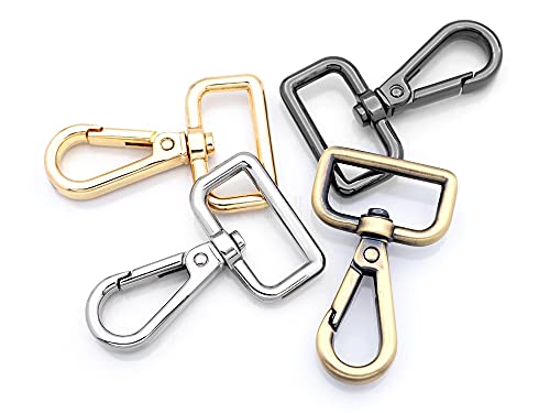 CRAFTMEMORE 2pcs Mini Swivel Snap Hook Push Gate Lobster Clasps Lanyard Clip Purse Accessories 2