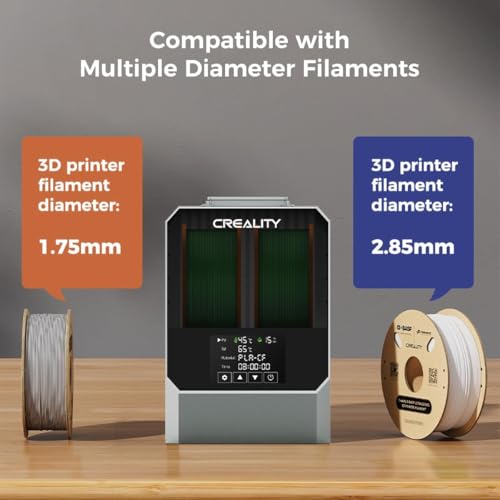 2025 official creality space pi filament dryer plus 2 spools double 360 160w ptc fast heating 3d printer filament dryer box 43939 lcd touch screen one-key set 3d filament drying for pla petg abs tpu
