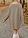 Saodimallsu Womens Oversized Mini Sweater Dress Casual V Neck Long Sleeve Soft Knit Fall Trendy Tunic Pullover Tops Khaki