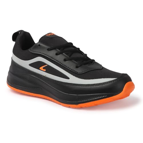 Image of CLYMB Men's Dhamm Black Running Sports Shoe Perfect for Office Walking Jogging