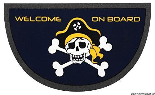 Paillasson maritime Demi-Lune OSCULATI motif Pirate pour le pont du bateau